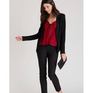 NWOT Olivia Grey Black Draped Front  Blazer Coat Suit Jacket XL